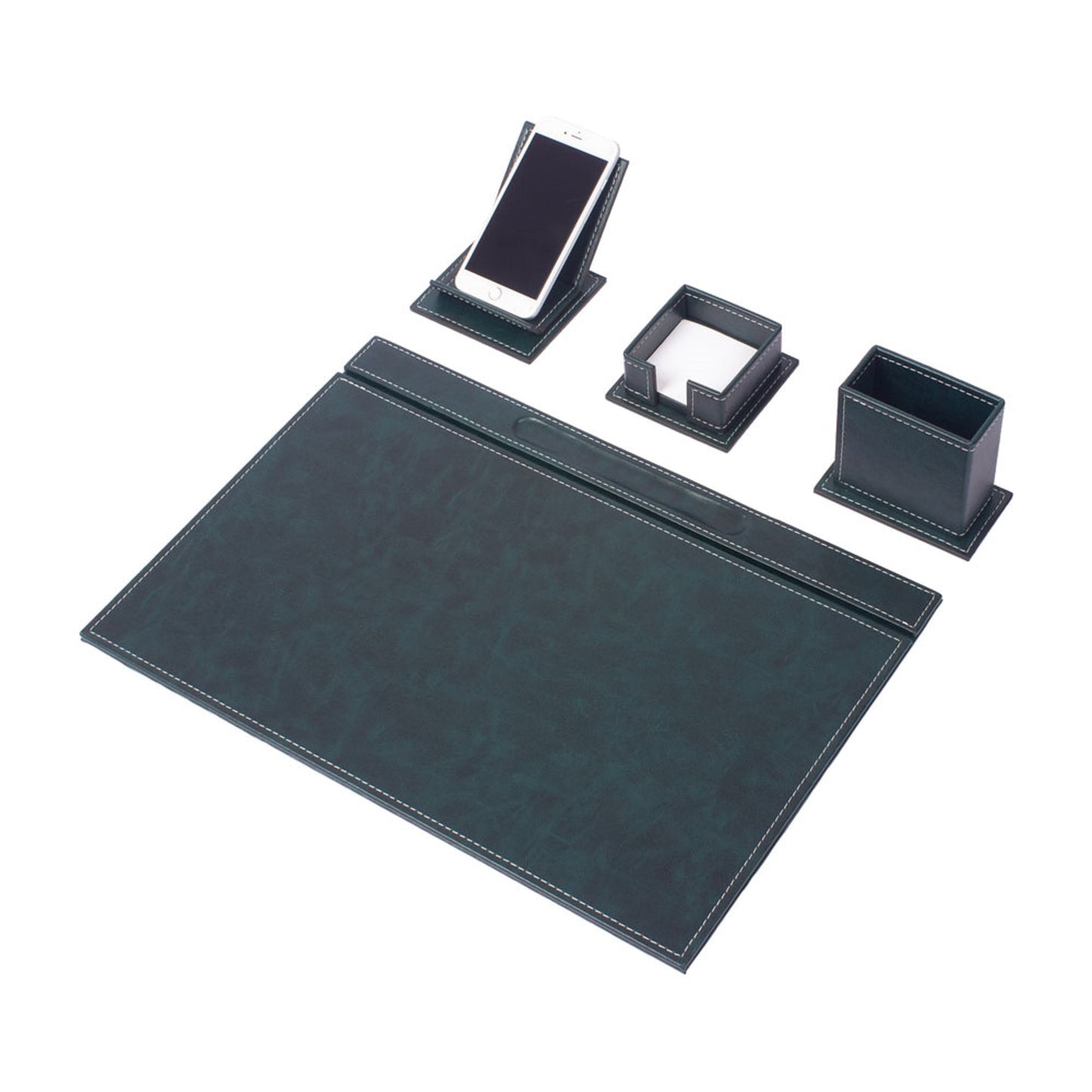 MOOG  Luxury Desk Set -  Leather Desk Set with 4 accessories - Organizer Set - Desk Office Accessories-Storage-Desk Organizers And Accessories-4 PCS