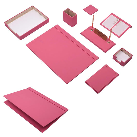 MOOG Leather Desk Set - Single Document Tray- Pink - 10 PCS