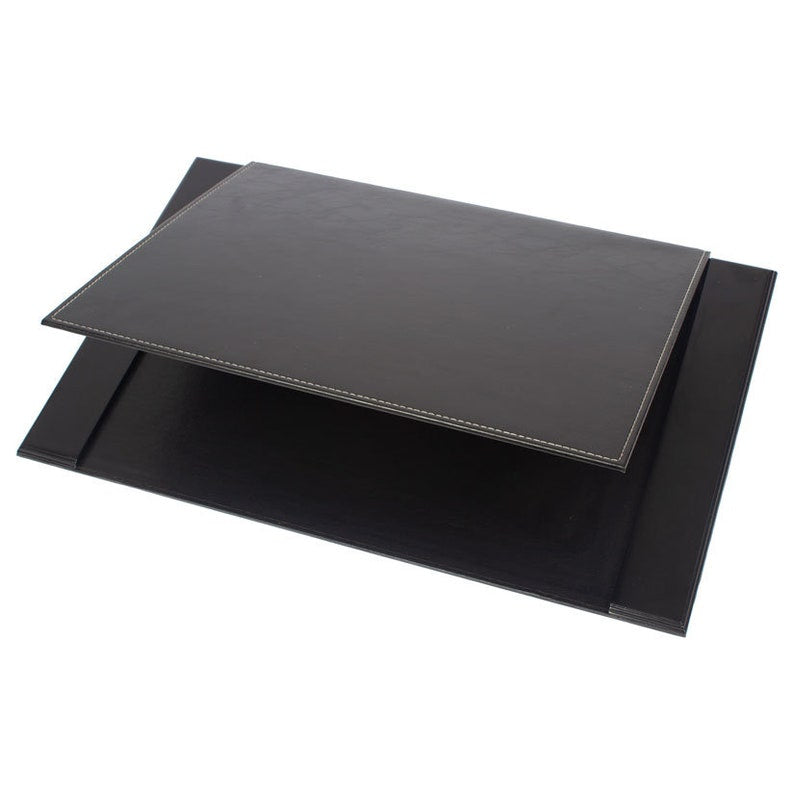 MOOG Prestige Wood Desk Set 12PCS-Black Office Product-Set-Leather Desk Organizer-Combination-Best Gift-Leather Desk Set-Customizable Blotter Pad- 12 PCS