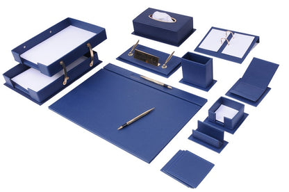 MOOG Luxury Desk Set- 14 Accessories -Tan- 14 PCS