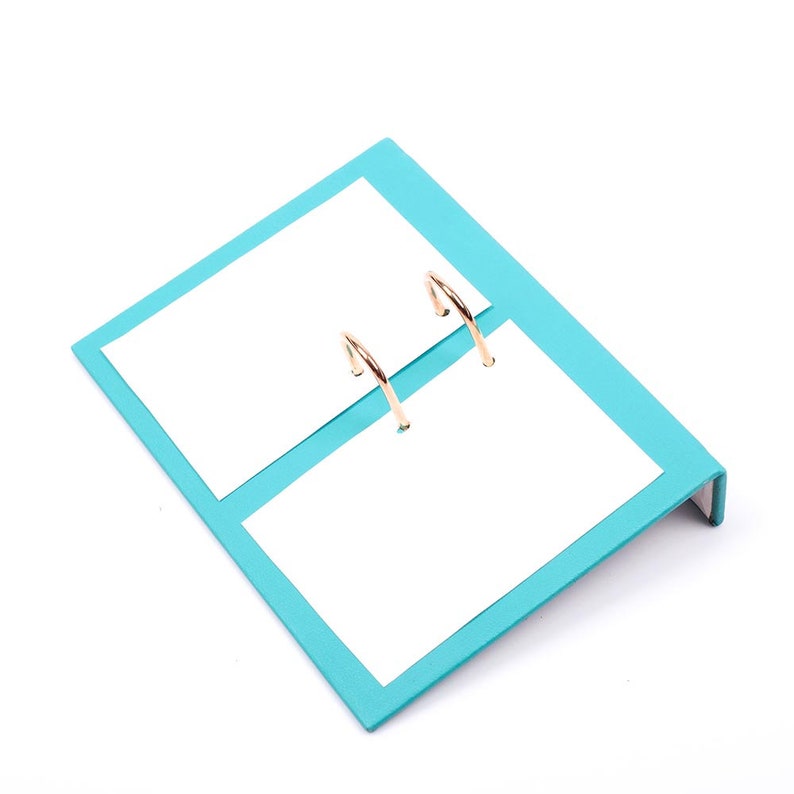 MOOG Leather Desk Set - Double Document Tray- Turquoise - 10 PCS