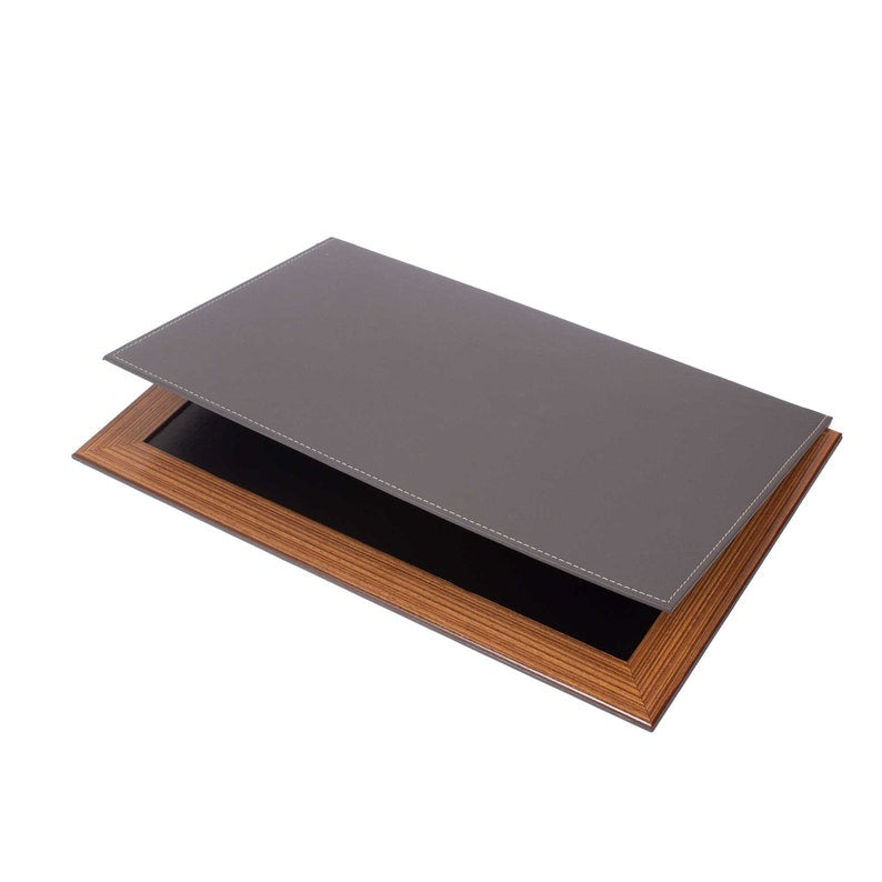 MOOG Leather Desk Pad With Wood Combination