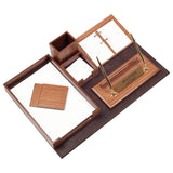 Leather Desk Organizer Set, Desk Accessories, Desk Set Vintage, Leather Desk Pad Large, Desk Set with Blotter, Leather Desk Tray