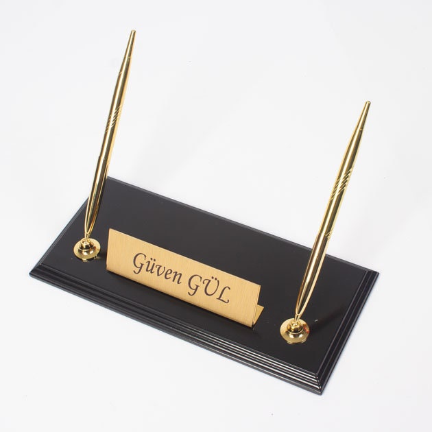 Prestij Wood Desk Set-Black Office Product-Set-Leather Desk Organizer-Combination-Best Gift-Leather Desk Set - Birthday Gift